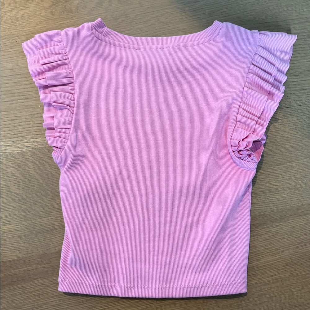 Zara Pink Ruffle Sleeve Top - Picture 3 of 3